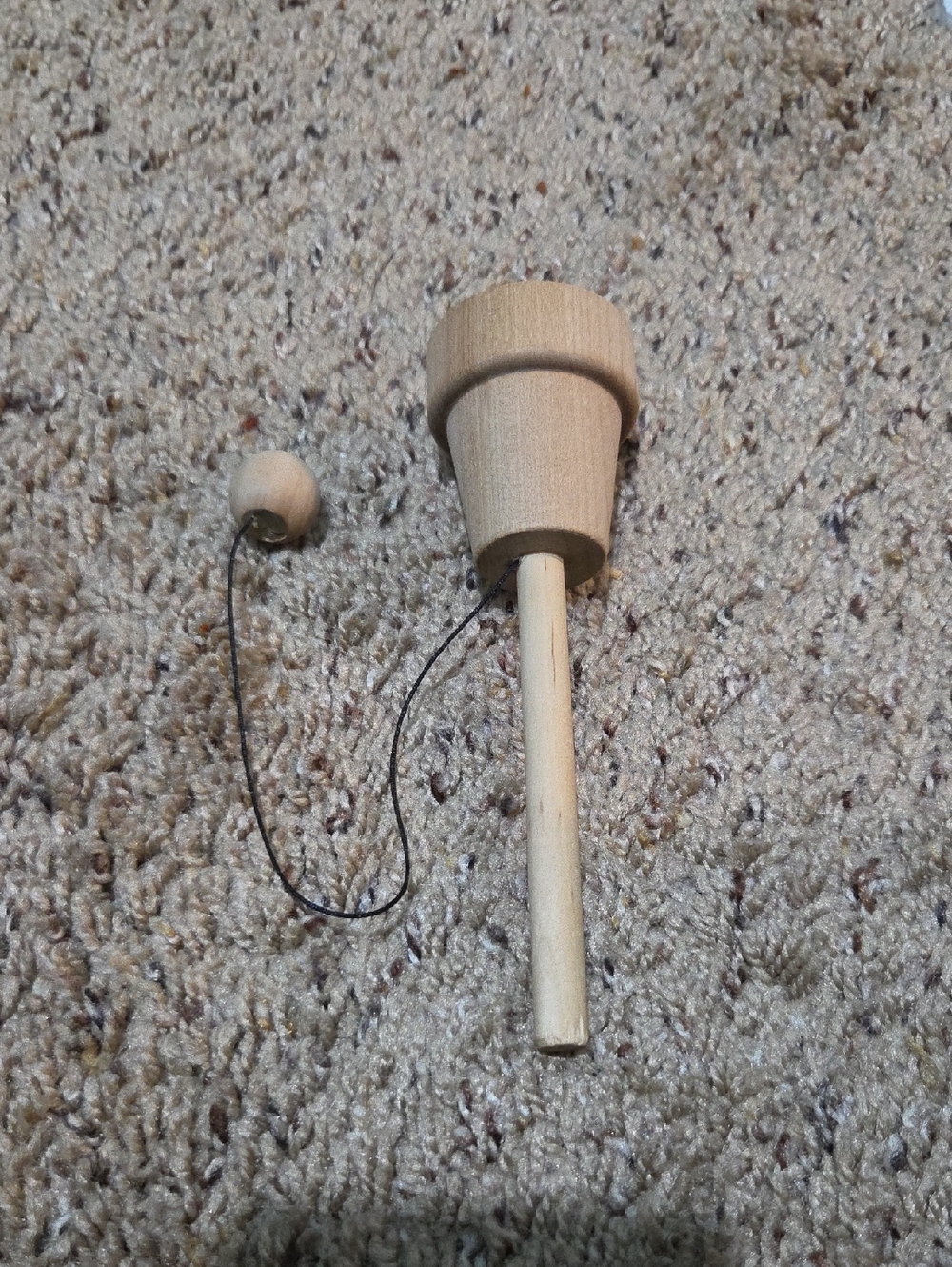 Wooden Ball and Cup Toy - Natural Wood